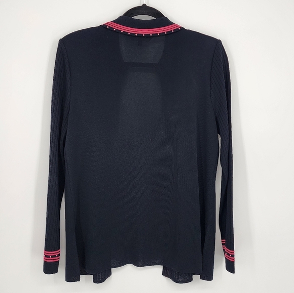 Ming Wang Open Front Cardigan Shoulder Pads Small - Picture 5 of 11